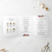 Drievoudig huwelijksprogramma en Waterverf Tijdlij Drieluik Kaart (Binnen)