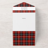 Drievoudig kerstfotokaartje voor Red Pset All In One Uitnodiging (Buitenkant)