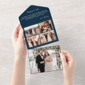 Drievoudig kerstwenskaart all in one uitnodiging (Afscheurbaar)