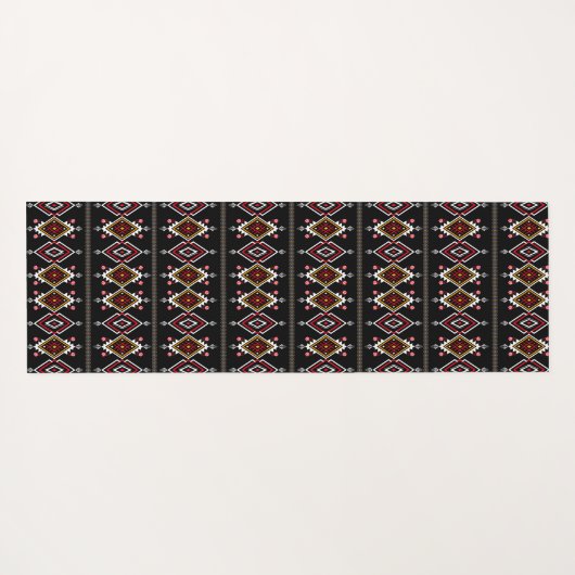 Drievoudig kleurig geometrisch patroon yogamat (Achterkant (horizontaal))