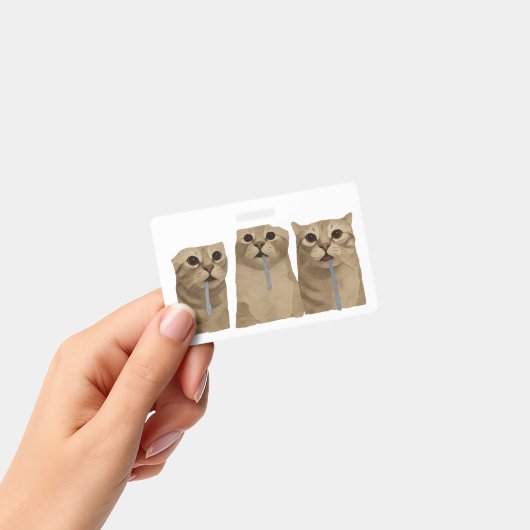 Drievoudig Kwijlende Dwaze Katten Meme Badge (Handheld)