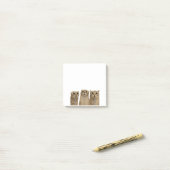 Drievoudig Kwijlende Dwaze Katten Meme Post-it® Notes (Op bureau)