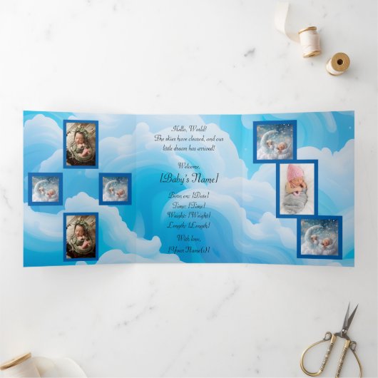 Drievoudig letterlijk Vold Uitnodiging (Binnen)