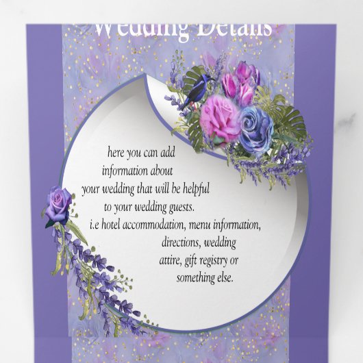 Drievoudig letterlijk Vold Uitnodiging (Binnenzijde eerst)