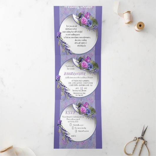 Drievoudig letterlijk Vold Uitnodiging (Binnen)