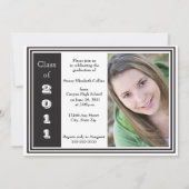 Drievoudig Lijst Afstuderen (zwart-wit) Kaart (Voorkant)