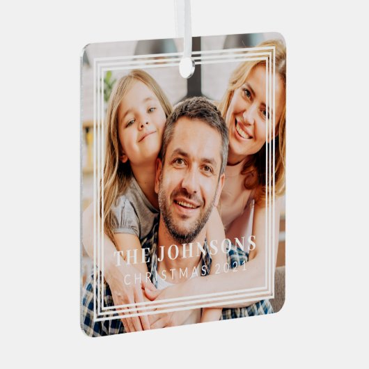 Drievoudig Lijst Moderne Grafische Familie Foto Ho Metalen Ornament (Voorkant Rechts)