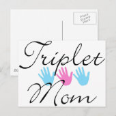 drievoudig mam briefkaart (Voorkant / Achterkant)