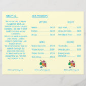 Drievoudig menu Restaurant Brochure met Coupon (Achterkant)