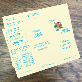 Drievoudig menu Restaurant Brochure met Coupon