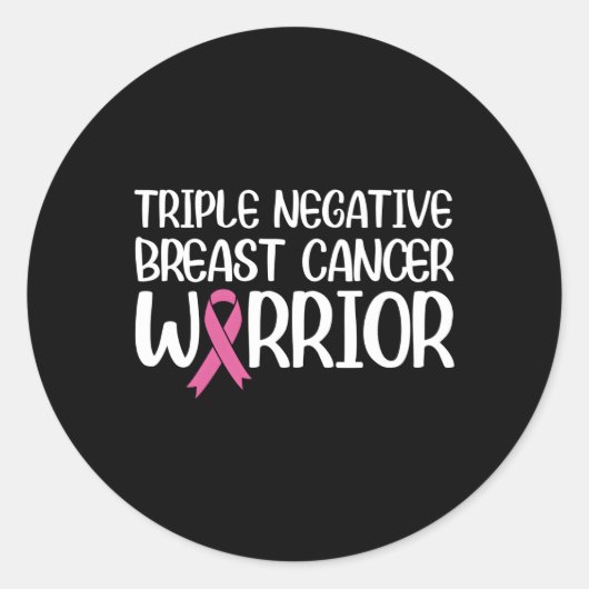 Drievoudig negatieve borstkankerbewustzijnsstrijde ronde sticker (Voorkant)