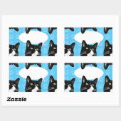 Drievoudig ontwerp voor aangepaste speelruimte rechthoekige sticker (Vel)