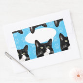 Drievoudig ontwerp voor aangepaste speelruimte rechthoekige sticker (Envelop)