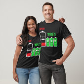 Drievoudig pap van drie Kinder Battery Low vaders T-shirt (Unisex)