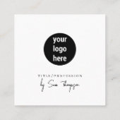 Drievoudig pictogram & QR Code Business Social Med Contactkaartje (Achterkant)