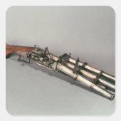 Drievoudig pistool vierkante sticker (Voorkant)