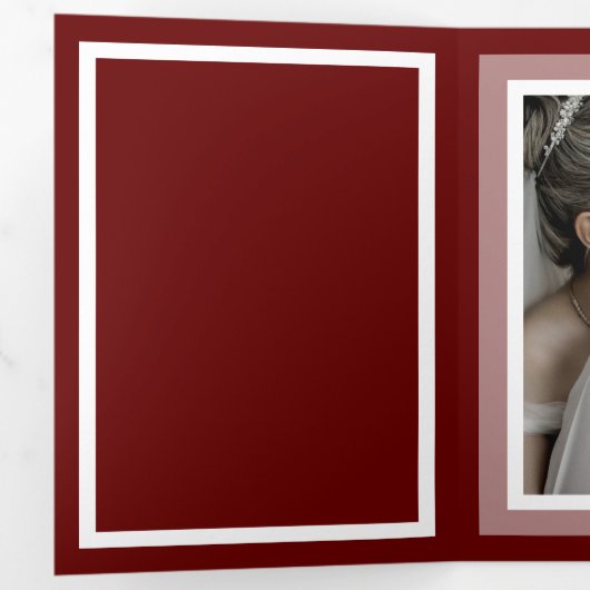 Drievoudig programma Burgundy - Letter Fold (Binnenzijde eerst)