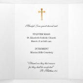 Drievoudig Religieus Maagd Mary katholieke begrafe Drieluik Kaart (Binnenkant midden)