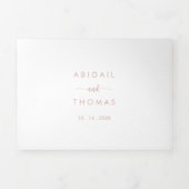 Drievoudig roos Gold-briefje Vouw het huwelijk van Drieluik Uitnodiging (Cover)