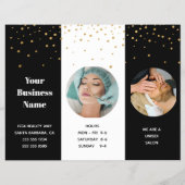 Drievoudig Salon Spa Professional Price List Flyer (Achterkant)