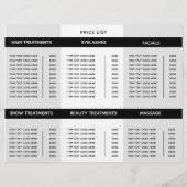 Drievoudig Salon Spa Professional Price List Flyer (Voorkant)
