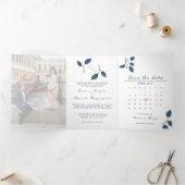 Drievoudig schrijven Vold Wedding Uitnodiging (Binnen)