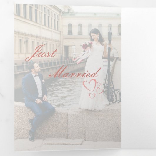 Drievoudig schrijven Vold Wedding Uitnodiging (Binnenzijde eerst)