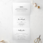 Drievoudig schrijven voor kalligrafie Vloeit de br Drieluik Uitnodiging (Binnen)