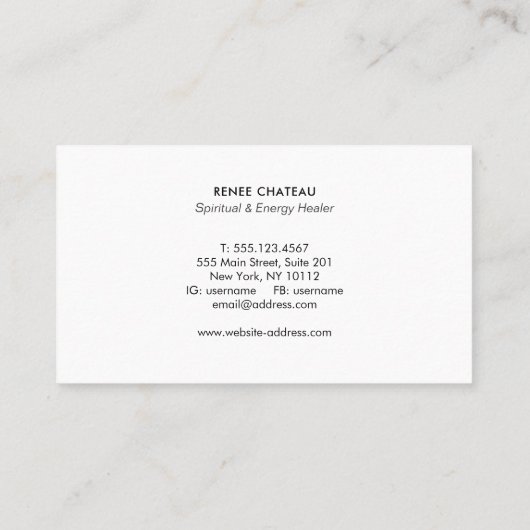 Drievoudig Spiral of Celtic Trisaking Symbol Visitekaartje (Achterkant)