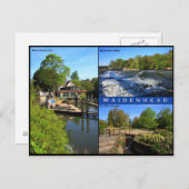 Drievoudig uitzicht briefkaart van Maidenhead (Voorkant / Achterkant)