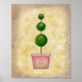 Drievoudig Wereldbol Topiary art print (Voorkant)
