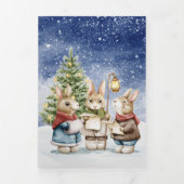 Drievoudig winterbosbestand voor dieren drieluik kaart (Cover)