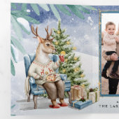 Drievoudig winterbosbestand voor dieren drieluik kaart (Binnenzijde eerst)