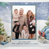 Drievoudig winterbosbestand voor dieren drieluik kaart (Binnenkant midden)