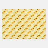 Drievoudig zonnebloem Fotofoto Hart Patroon Inpakpapier Vel (Voorkant 3)