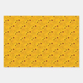 Drievoudig zonnebloem Fotofoto Hart Patroon Inpakpapier Vel (Voorkant)