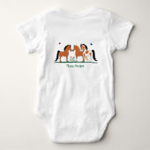 Drievoudige Baby Creeper van Amigos Horse Lover Romper (Achterkant)