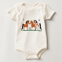 Drievoudige Baby Creeper van Amigos Horse Lover Romper