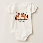 Drievoudige Baby Creeper van Amigos Horse Lover Romper (Achterkant)