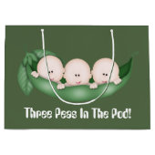 Drievoudige baby showers dop van drie doekjes large cadeautasje (Voorkant)