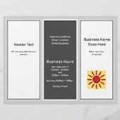 Drievoudige bedrijfsreclamefolder in neutrale kleu flyer (Voorkant)