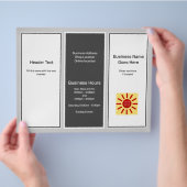 Drievoudige bedrijfsreclamefolder in neutrale kleu flyer (Hand)