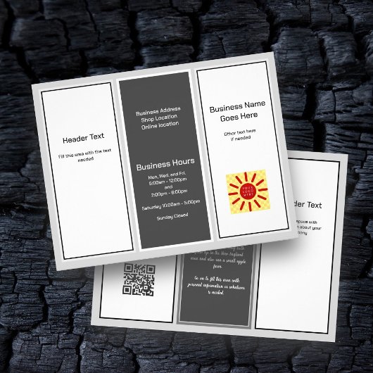 Drievoudige bedrijfsreclamefolder in neutrale kleu flyer