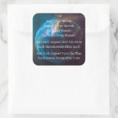 Drievoudige Beschermingsmantra Vierkante Sticker (Tas)