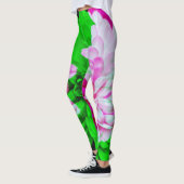 Drievoudige Bloem Kunst Abstracte Leggings (Links)