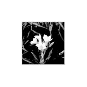 Drievoudige bloemstelen rubberstempel (Afrduk)
