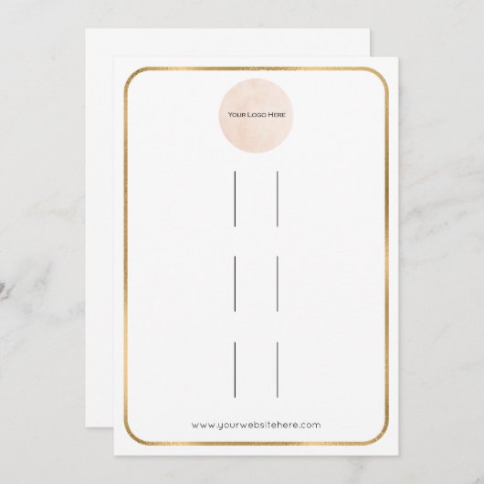 Drievoudige Bodemhaarklem Gold Foil Border Multi Bedankkaart (Voorkant / Achterkant)