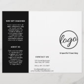 Drievoudige brochure aangepast zwart-wit Logo (Voorkant)
