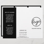 Drievoudige brochure aangepast zwart-wit Logo (Voorkant / Achterkant)