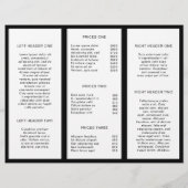 Drievoudige brochure aangepast zwart-wit Logo (Achterkant)